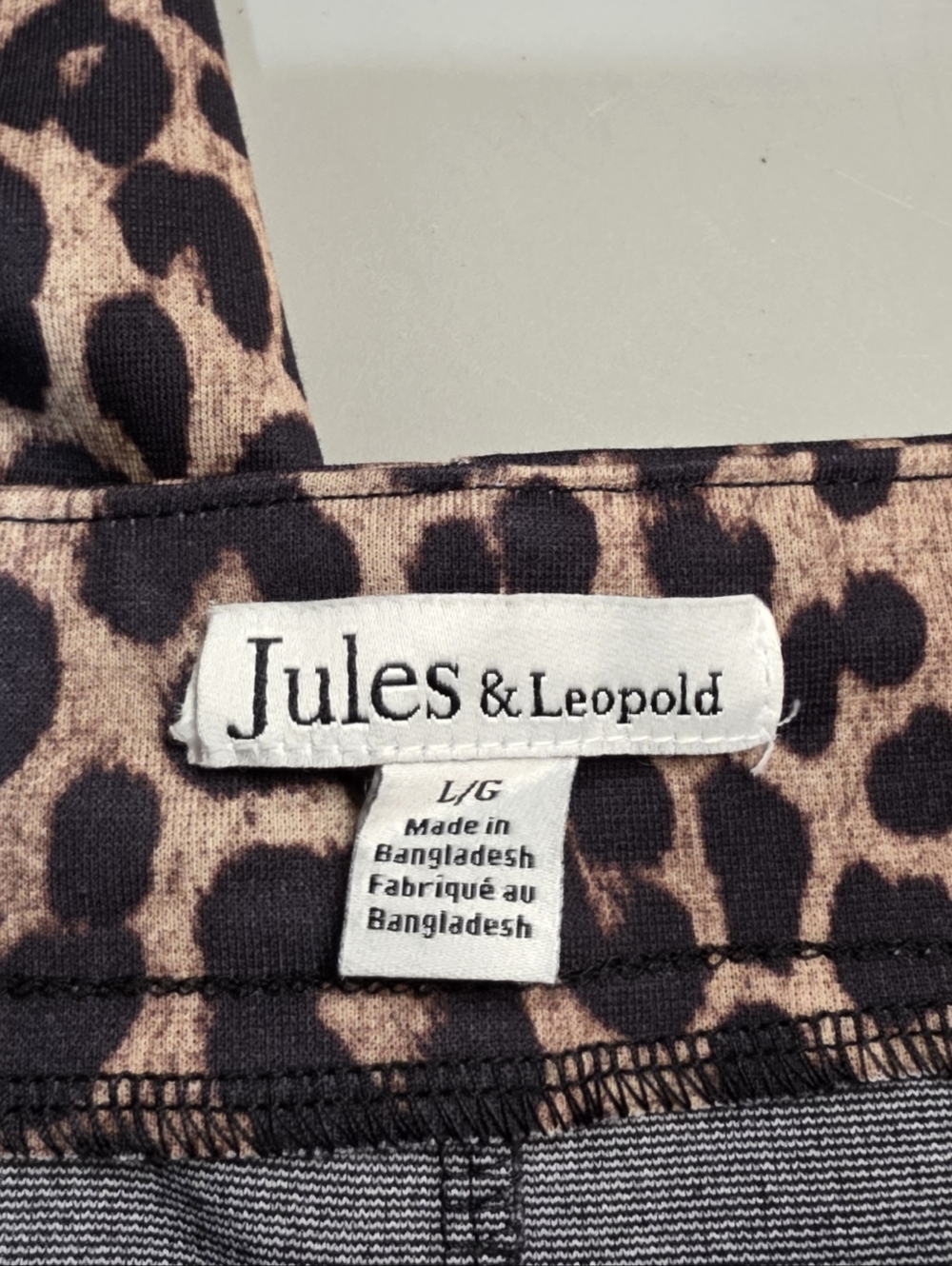 Jules & Leopold Brown and Black Leopard-Print Pants - Picture 4 of 4